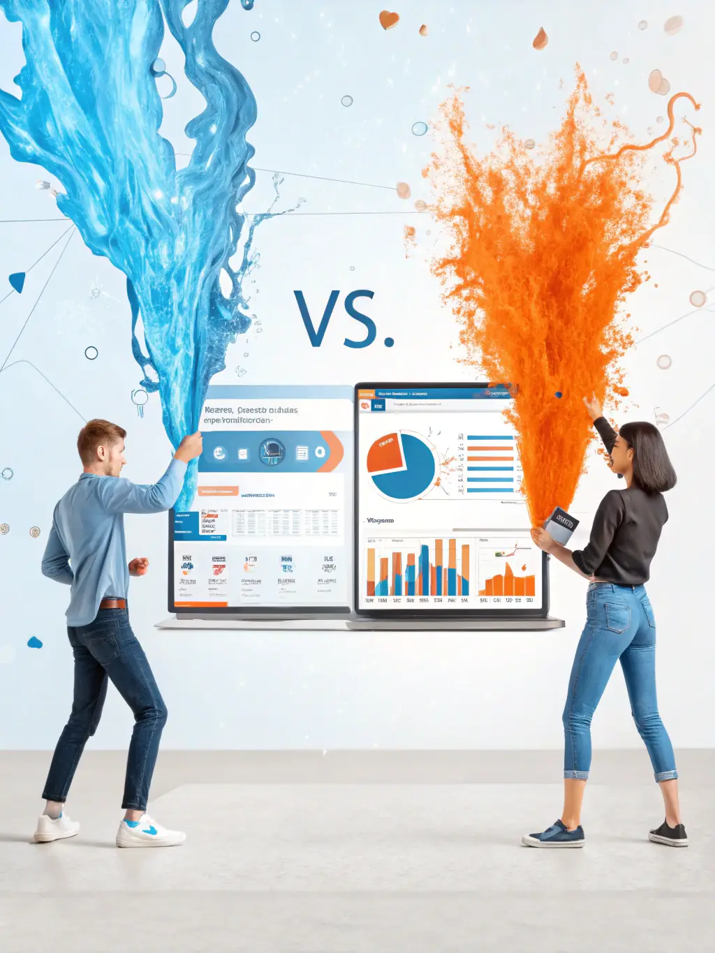 A visual representation of A/B testing for ad creatives, highlighting the process of optimizing ad performance through data-driven insights.